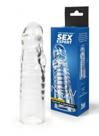 Прозрачная закрытая насадка на член - 15 см. - Sex Expert - в Сыктывкаре купить с доставкой