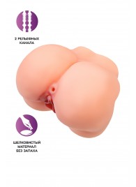 Реалистичный мастурбатор в форме попки с 2 любовными входами - No Name - в Сыктывкаре купить с доставкой