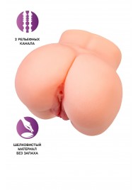 Реалистичный мастурбатор в форме попки с двумя любовными входами - No Name - в Сыктывкаре купить с доставкой