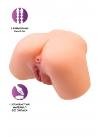 Телесный реалистичный мастурбатор-полуторс с 2 любовными входами - No Name - в Сыктывкаре купить с доставкой