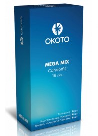 Презервативы OKOTO Mega Mix - 18 шт. - Sitabella - купить с доставкой в Сыктывкаре