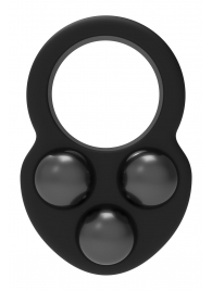 Черное эрекционное кольцо с утяжелителями - Dream Toys - в Сыктывкаре купить с доставкой
