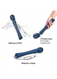 Синий вибромассажёр с насадками Man.wand Edgy - Manwan - в Сыктывкаре купить с доставкой