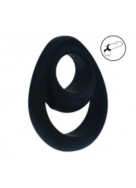 Черное эрекционное кольцо Double Ergo Silicone Cockring - Shots Media BV - в Сыктывкаре купить с доставкой