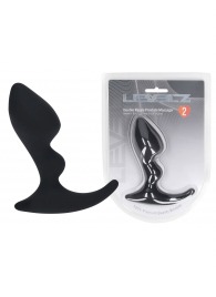 Черная анальная пробка для массажа простаты Double Ripple Silicone Prostate Massager - Shots Media BV - в Сыктывкаре купить с доставкой