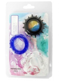 Набор из 3 эрекционных колец разного цвета и рельефа - Boys of Toys - в Сыктывкаре купить с доставкой