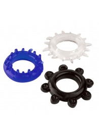 Набор из 3 эрекционных колец разного цвета и рельефа - Boys of Toys - в Сыктывкаре купить с доставкой