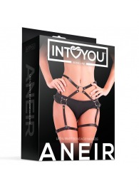 Черные стрепы на бёдра Aneir - Intoyou - купить с доставкой в Сыктывкаре