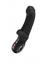 Черный вибратор Tiger с ребрышками - 22,5 см. - Fun Factory