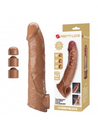 Карамельный фаллоудлинитель с подхватом мошонки Silas - 26 см. - Baile - в Сыктывкаре купить с доставкой