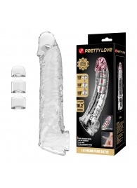 Прозрачный фаллоудлинитель с подхватом мошонки Silas - 26 см. - Baile - в Сыктывкаре купить с доставкой