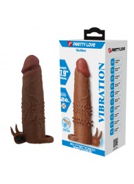 Коричневая насадка на пенис Quillon - 20 см. - Baile - в Сыктывкаре купить с доставкой