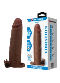 Коричневая насадка на пенис Xerxes - 22 см. - Baile - в Сыктывкаре купить с доставкой