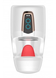 Белый мастурбатор с язычком и возвратно-поступательными движениями - Secwell - в Сыктывкаре купить с доставкой