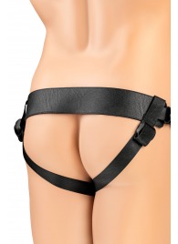 Телесный фаллопротез на черных ремнях Conall - 15 см. - ToyFa - купить с доставкой в Сыктывкаре