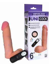 Фаллическая насадка Харнесс UNICOCK 6  с вибрацией - 18 см. - LOVETOY (А-Полимер) - купить с доставкой в Сыктывкаре