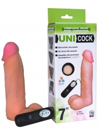 Фаллическая насадка Харнесс UNICOCK 7  с вибрацией - 19 см. - LOVETOY (А-Полимер) - купить с доставкой в Сыктывкаре