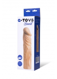 Насадка с ярко выраженной головкой и рельефным стволом - 19 см. - A-toys - в Сыктывкаре купить с доставкой