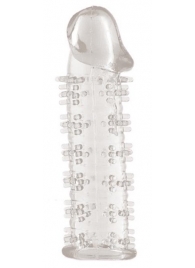 Гелевая прозрачная насадка с шипами - 12 см. - Toyfa Basic - в Сыктывкаре купить с доставкой