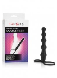 Насадка на пенис для двойного проникновения Silicone Beaded Double Rider - 14 см. - California Exotic Novelties - в Сыктывкаре купить с доставкой