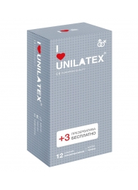 Презервативы с точками Unilatex Dotted - 12 шт. + 3 шт. в подарок - Unilatex - купить с доставкой в Сыктывкаре