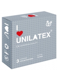 Презервативы с точками Unilatex Dotted - 3 шт. - Unilatex - купить с доставкой в Сыктывкаре