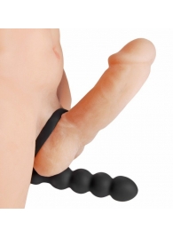 Насадка для двойного проникновения Double Fun Cock Ring with Double Penetration Vibe - XR Brands - в Сыктывкаре купить с доставкой