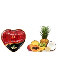 Массажная свеча с ароматом экзотических фруктов Bougie Massage Candle - 35 мл. - Plaisir Secret - купить с доставкой в Сыктывкаре