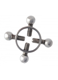 Серебристые зажимы для сосков на винтах - ToyFa - купить с доставкой в Сыктывкаре