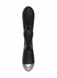 Чёрный вибратор E-Stimulation Rabbit Vibrator с электростимуляцией - 19 см. - Shots Media BV - купить с доставкой в Сыктывкаре