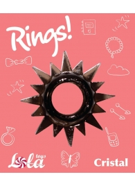 Чёрное эрекционное кольцо Rings Cristal - Lola Games - в Сыктывкаре купить с доставкой