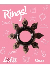 Чёрное эрекционное кольцо Rings Gear - Lola Games - в Сыктывкаре купить с доставкой