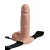 Телесный перезаряжаемый вибрострапон 7  Hollow Rechargeable Strap-on with Balls - 20,3 см. - Pipedream - купить с доставкой в Сыктывкаре