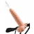 Телесный полый страпон с имитацией эякуляции 7.5  Hollow Squirting Strap-On with Balls Flesh - 21,6 см. - Pipedream - купить с доставкой в Сыктывкаре