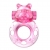 Розовое эрекционное виброкольцо на пенис Pink Bear - Baile - в Сыктывкаре купить с доставкой