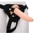 Телесный страпон на черных трусиках STRAP ON REAL DILDO - 20 см. - Dream Toys - купить с доставкой в Сыктывкаре