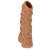 Телесная насадка с венками и открытой головкой Nude Sleeve L - 14 см. - KOKOS - в Сыктывкаре купить с доставкой