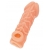 Телесная закрытая насадка с венками Cock Sleeve Size L - 17,6 см. - KOKOS - в Сыктывкаре купить с доставкой