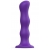 Фиолетовая насадка Strap-On-Me Dildo Geisha Balls size M - Strap-on-me - купить с доставкой в Сыктывкаре