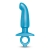 Голубая анальная пробка для массажа простаты Hither Silicone Prostate Plug - 14,3 см. - b-Vibe - в Сыктывкаре купить с доставкой