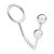 Кольцо на пенис с анальным стимулятором Two Bead Stainless Steel Anal Hook   Cock Ring - BlueLine - в Сыктывкаре купить с доставкой