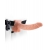 Телесный полый страпон с вибрацией Vibrating Hollow Strap-On with Balls - 24 см. - Pipedream - купить с доставкой в Сыктывкаре