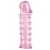 Гелевая розовая насадка на фаллос с шипами - 12 см. - Toyfa Basic - в Сыктывкаре купить с доставкой