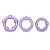 Набор из 3 фиолетовых эрекционных колец Stay Hard Beaded Cockrings - Blush Novelties - в Сыктывкаре купить с доставкой
