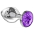 Малая серебристая анальная пробка Diamond Purple Sparkle Small с фиолетовым кристаллом - 7 см. - Lola Games - купить с доставкой в Сыктывкаре
