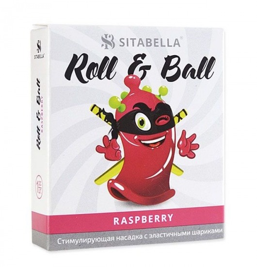 Стимулирующий презерватив-насадка Roll   Ball Raspberry - Sitabella - купить с доставкой в Сыктывкаре