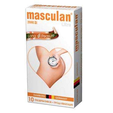 Розовые презервативы Masculan Ultra Long Pleasure с колечками, пупырышками и продлевающим эффектом - 10 шт. - Masculan - купить с доставкой в Сыктывкаре