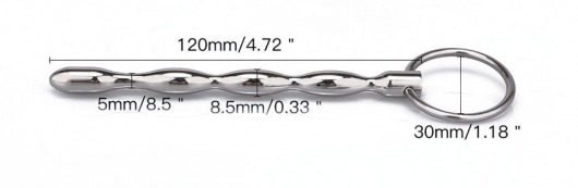 Металлический уретральный плаг с кольцом - Notabu - купить с доставкой в Сыктывкаре
