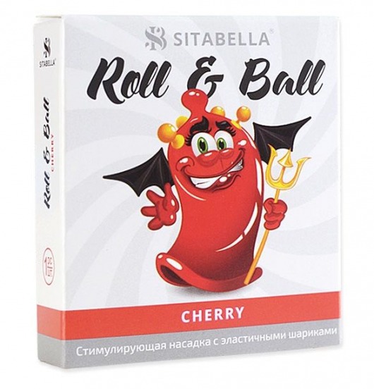 Стимулирующий презерватив-насадка Roll   Ball Cherry - Sitabella - купить с доставкой в Сыктывкаре