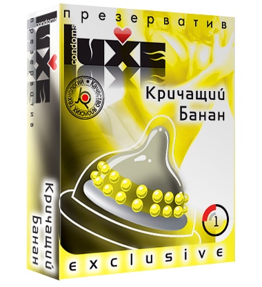 Презерватив LUXE  Exclusive  Кричащий банан  - 1 шт. - Luxe - купить с доставкой в Сыктывкаре